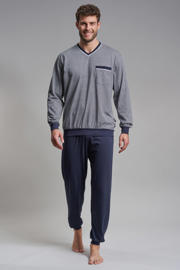 thumbnail: Götzburg pyjama donkerblauw/wit