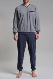 thumbnail: Götzburg pyjama donkerblauw/wit