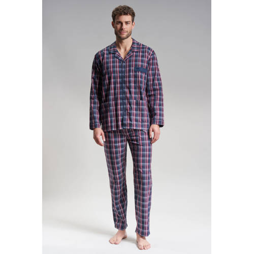 Götzburg pyjama donkerblauw/wit/rood afbeelding