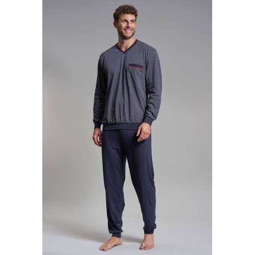 Götzburg pyjama donkerblauw/rood/wit afbeelding