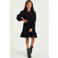 WE Fashion semi-transparante jurk met borduursels zwart