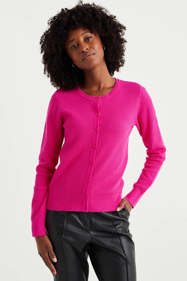 Herformuleren Eigen Wereldbol WE Fashion vest met textuur roze | wehkamp