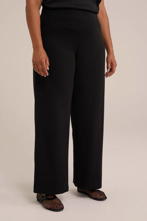 wide leg pantalon zwart