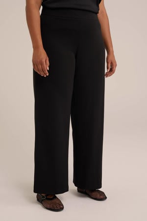 wide leg pantalon zwart