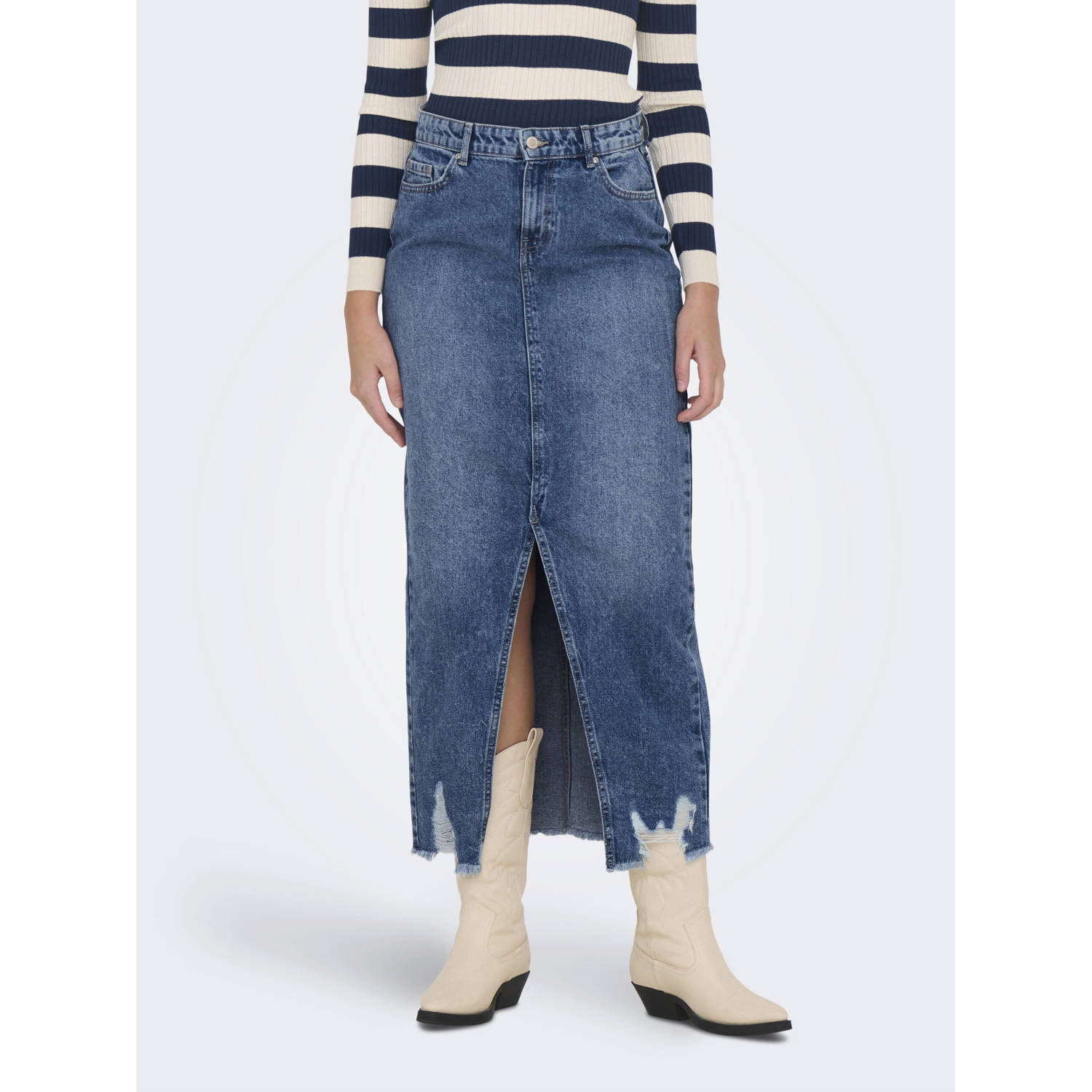 ONLY spijkerrok ONLEMMA medium blue denim