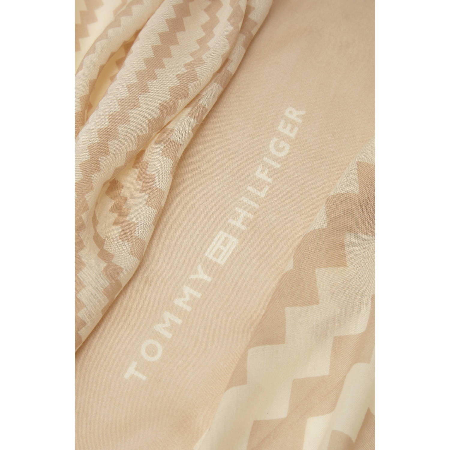 Tommy Hilfiger sjaal Essential Flag wit beige