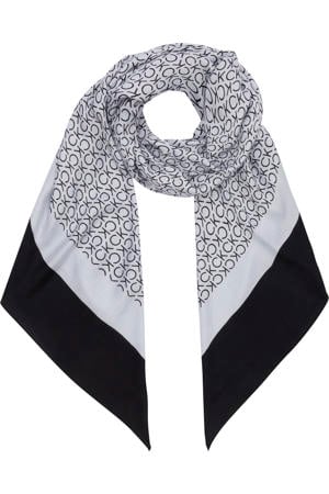 sjaal Geo Minimal Scarf wit/zwart