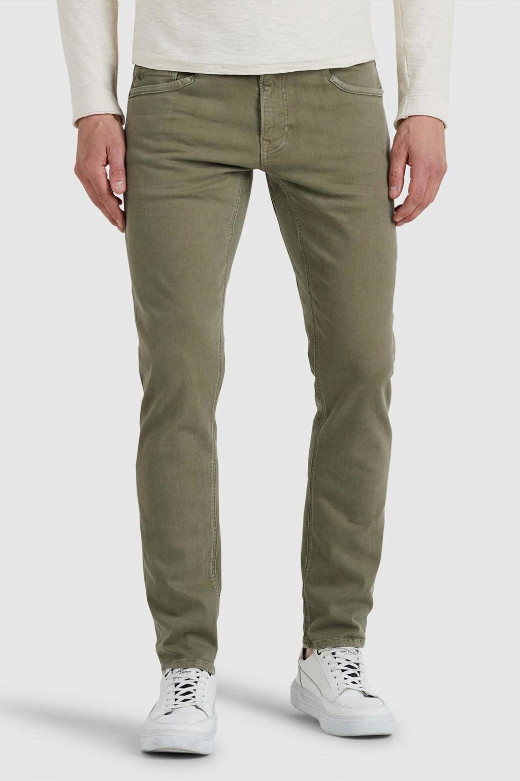 PME Legend regular fit jeans Skylock worker groen