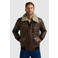 PME Legend quilted leren jas Hudson met logo en patches bruin
