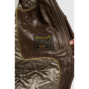 thumbnail: PME Legend quilted leren jas Hudson met logo en patches bruin
