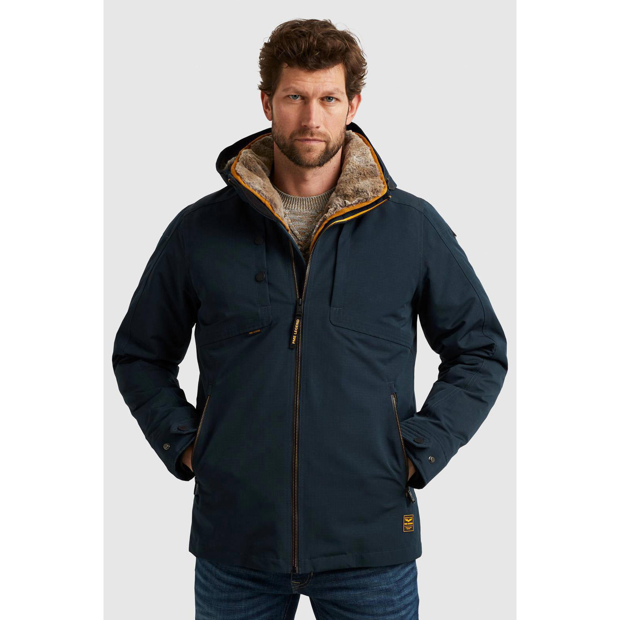 Kjelvik softshell jas Thom donkerblauw