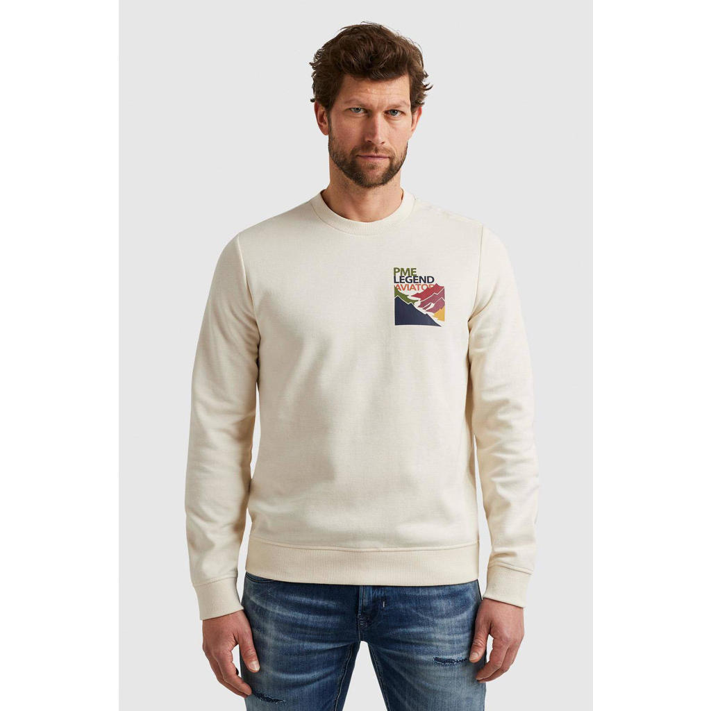 PME Legend sweater Airstrip met logo oranje PME Legend sweater Airstrip met logo oranje
