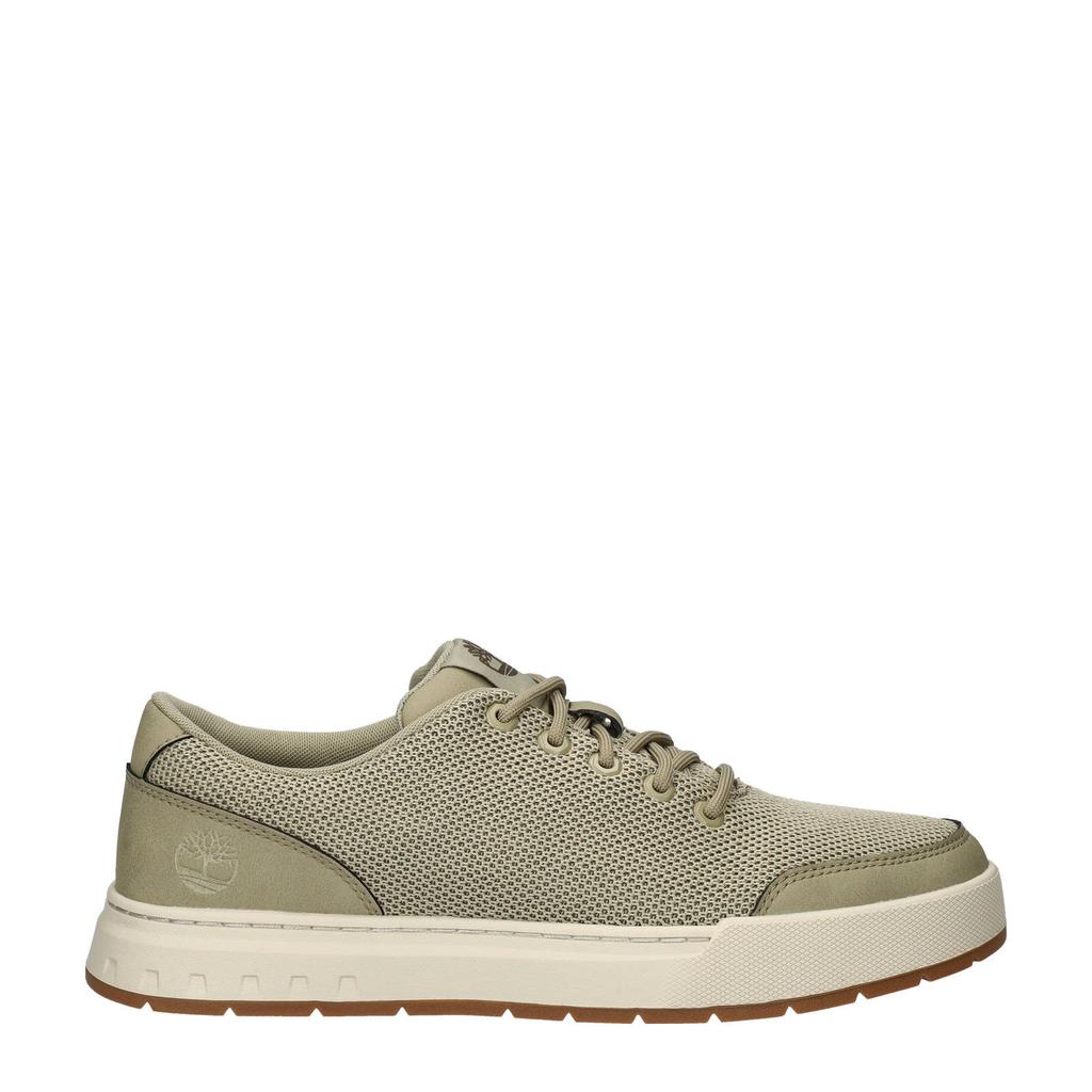 Taupe heren Timberland Maple Grove sneakers van imitatieleer met veters en effen