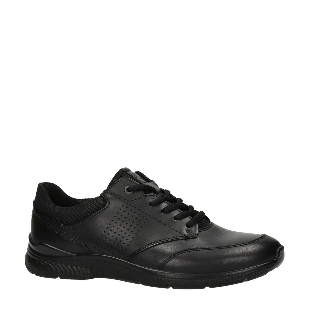 Zwarte heren Ecco leren sneakers met veters