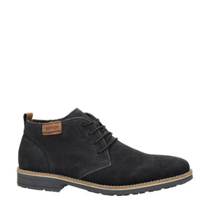 suède veterschoenen donkerblauw