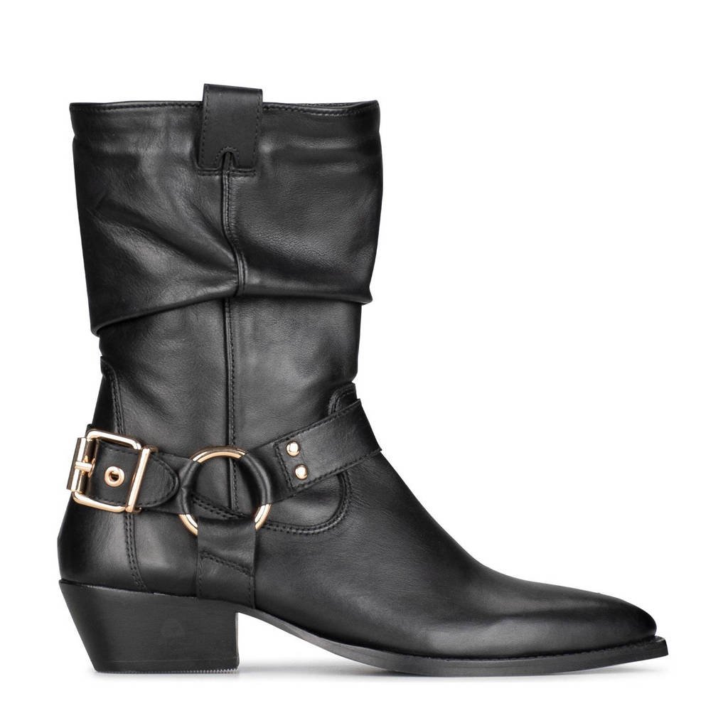 PS Poelman Moco leren cowboy laarzen zwart wehkamp