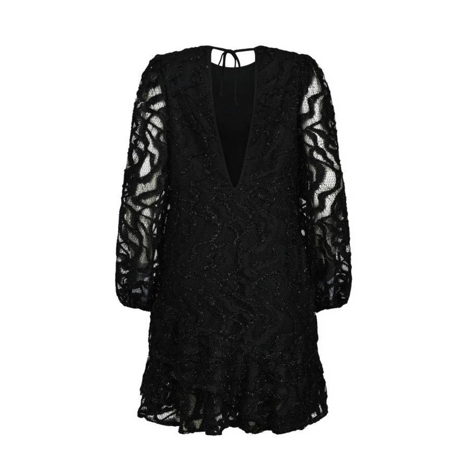 Sofie Schnoor semi-transparante jurk met glitters zwart
