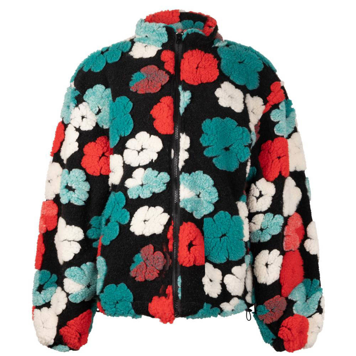 Another-Label gebloemde jas zwart