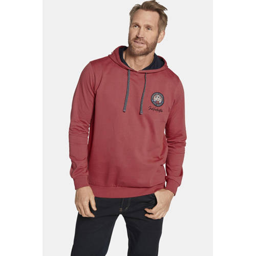 Jan Vanderstorm hoodie WYN Plus Size met printopdruk oudroze afbeelding
