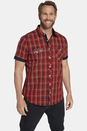 casual overhemd donkerrood