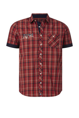 casual overhemd donkerrood