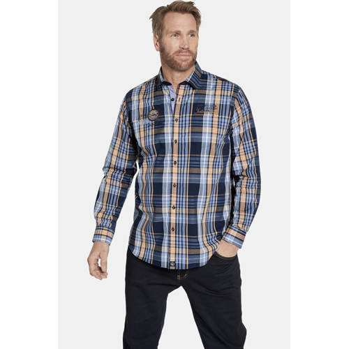 Jan Vanderstorm casual overhemd donkerblauw afbeelding