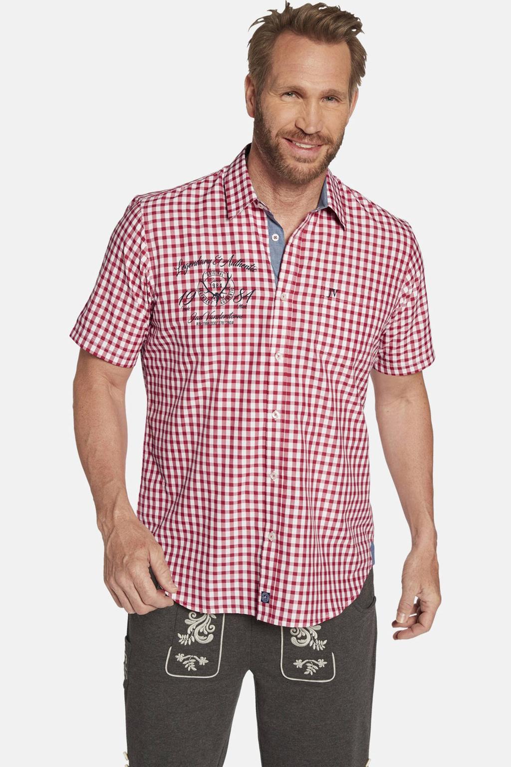 Jan Vanderstorm casual overhemd rood