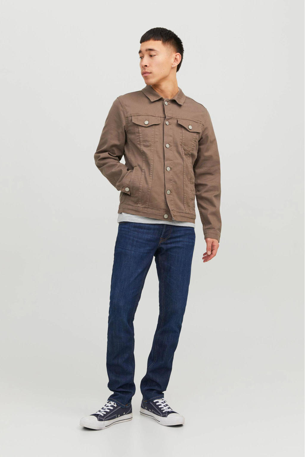 JACK & JONES JEANS INTELLIGENCE slim fit jeans JJIGLENN JJORIGINAL blue denim