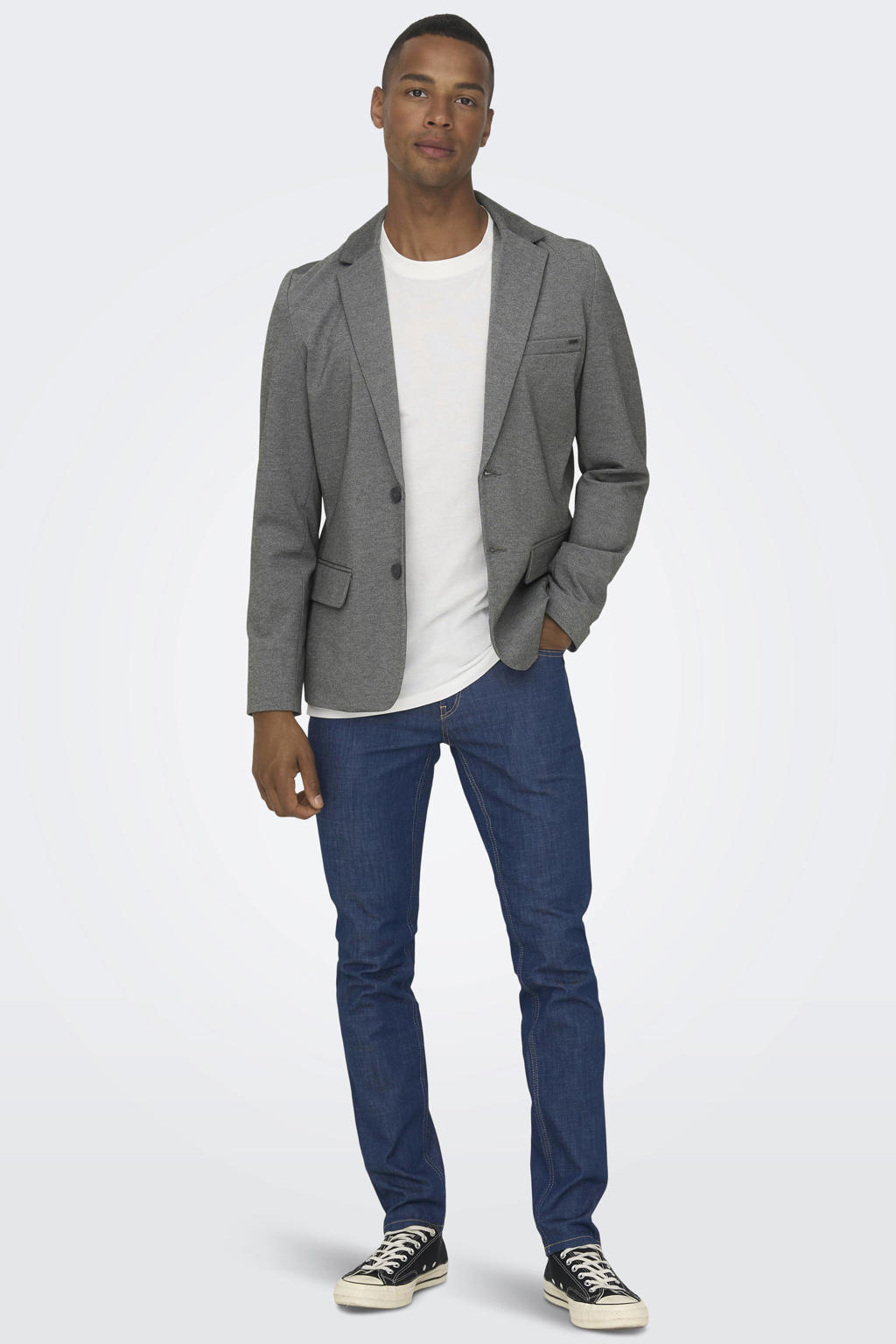 ONLY & SONS slim fit colbert ONSMARK medium grey melange