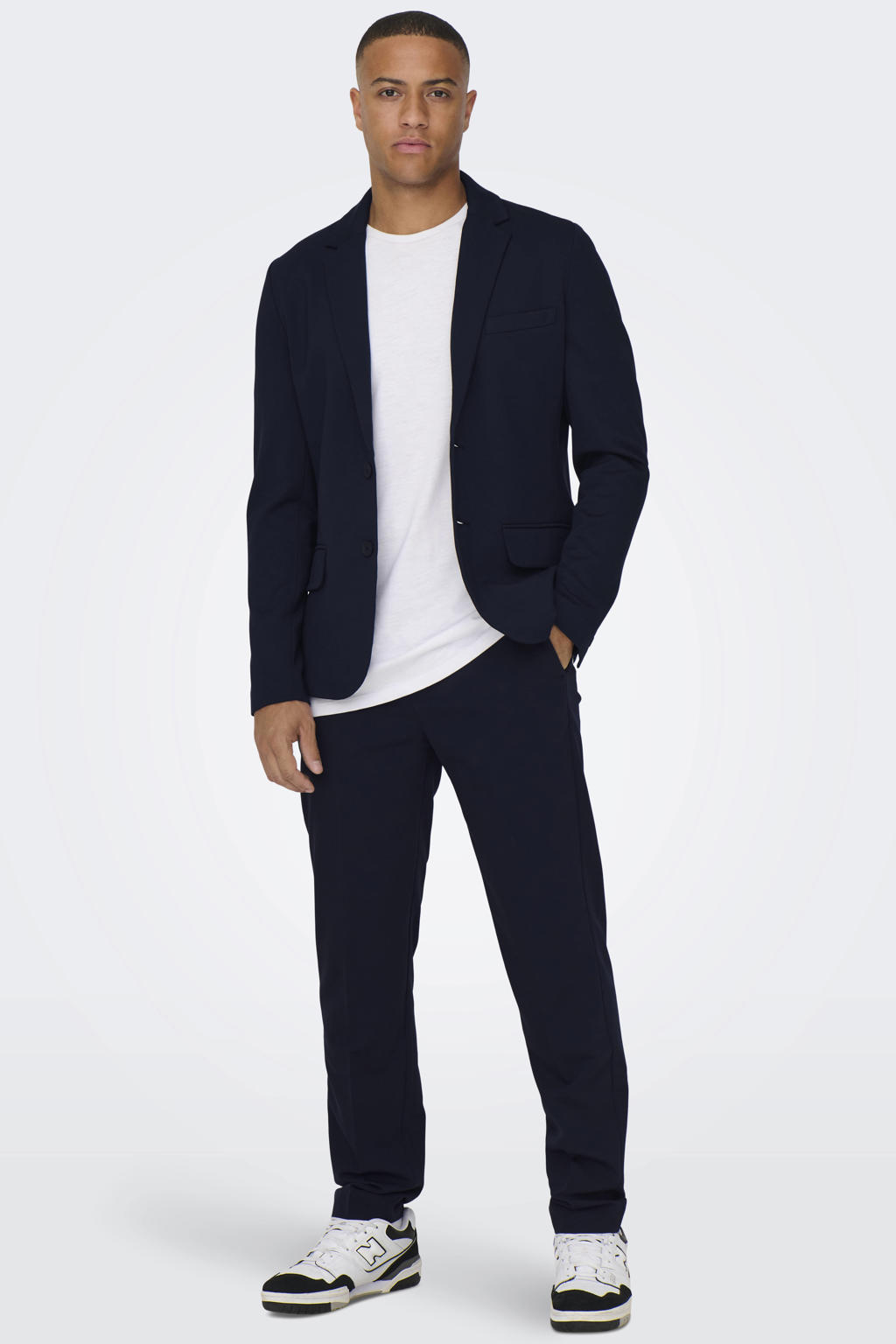 ONLY & SONS slim fit colbert ONSMARK donkerblauw