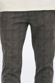 thumbnail: ONLY & SONS slim fit geruite chino - zwart
