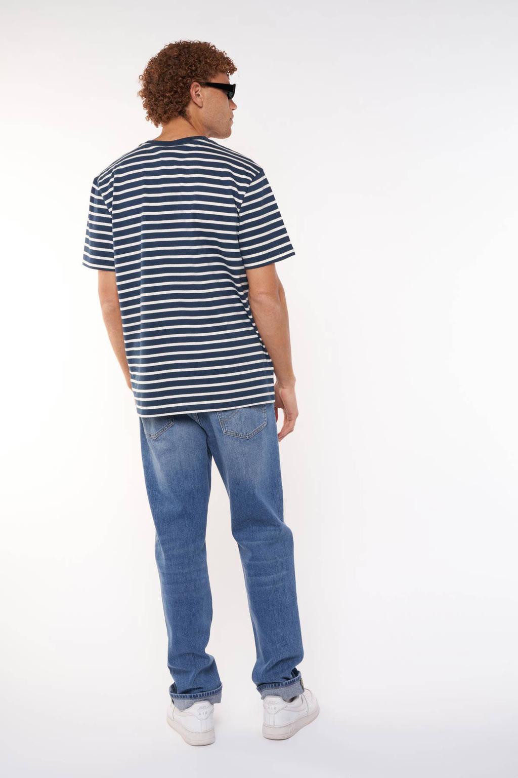 America Today regular gestreepte T-shirt blauw