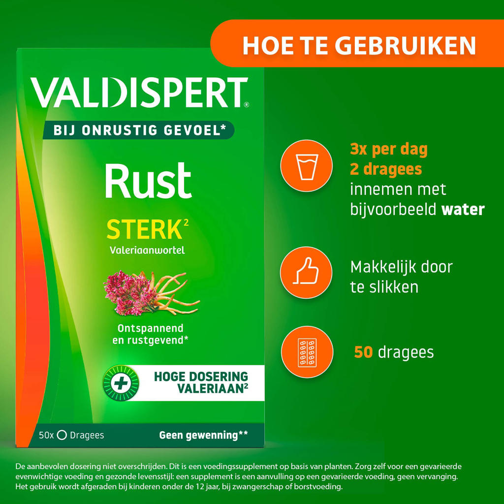 Valdispert Rust Sterk - 50 tabletten | wehkamp