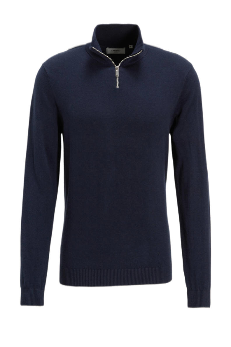 JACK & JONES Gebreide trui voor mannen, effen, gebreide, navy blazer, XL