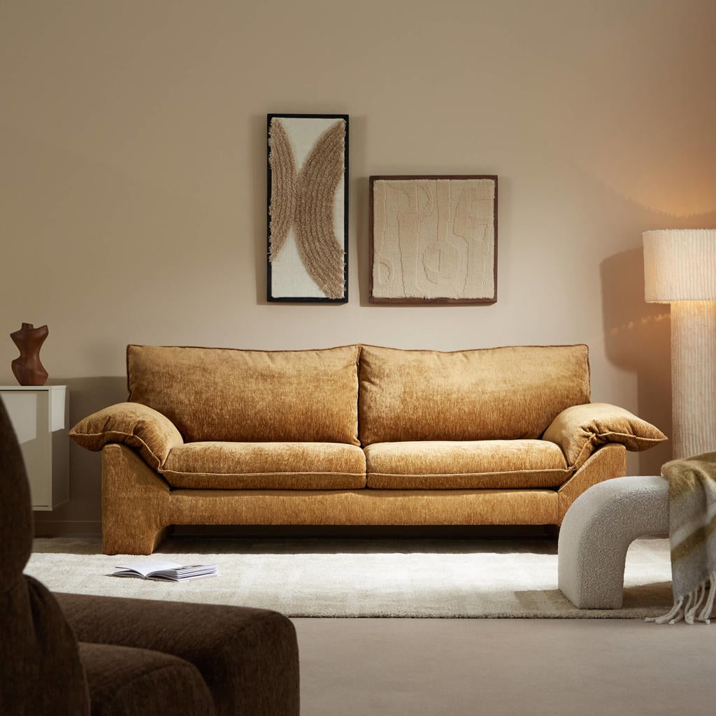 NOUS Living 3-zitsbank Woodstock - cognac