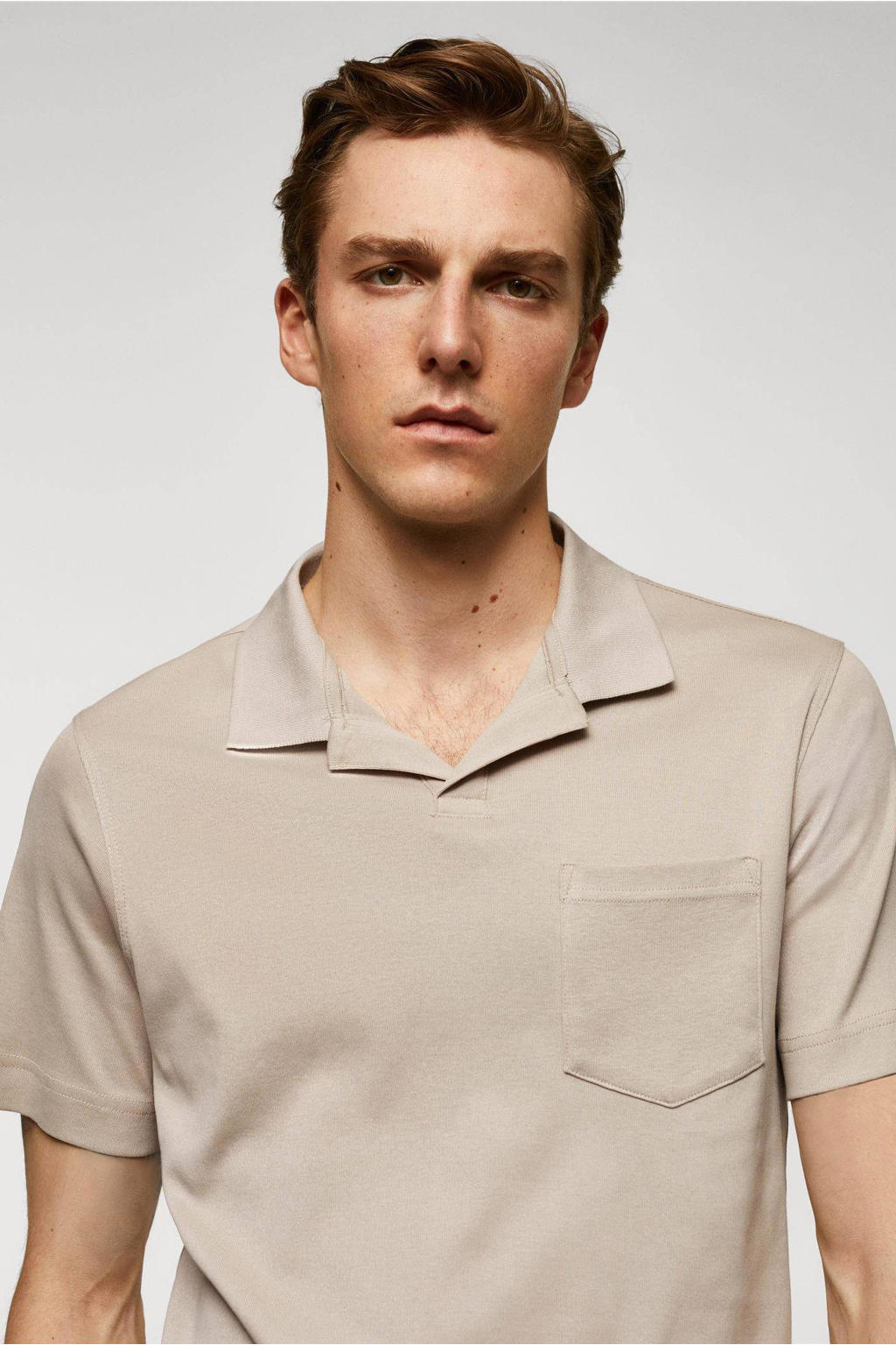 Mango Man regular fit polo beige wehkamp