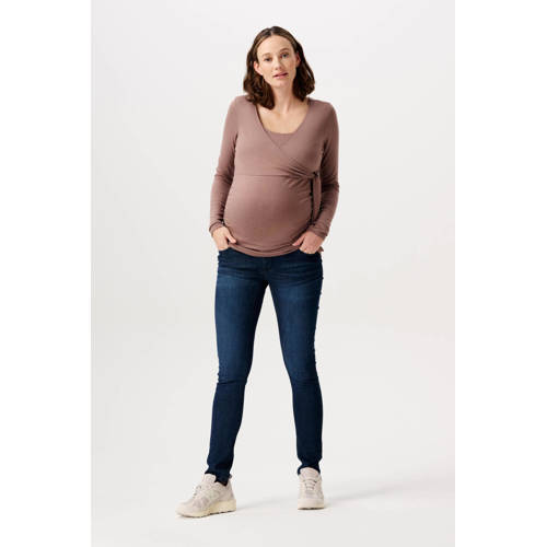 Noppies maternity zwangerschaps skinny jeans Avi dark blue denim afbeelding