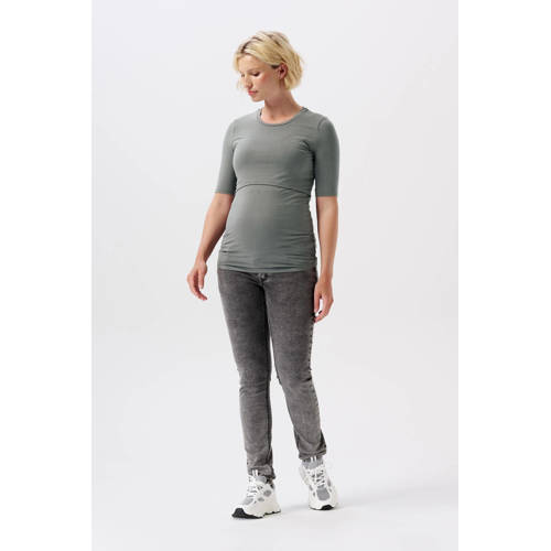 Noppies maternity zwangerschaps skinny jeans Avi grey denim afbeelding