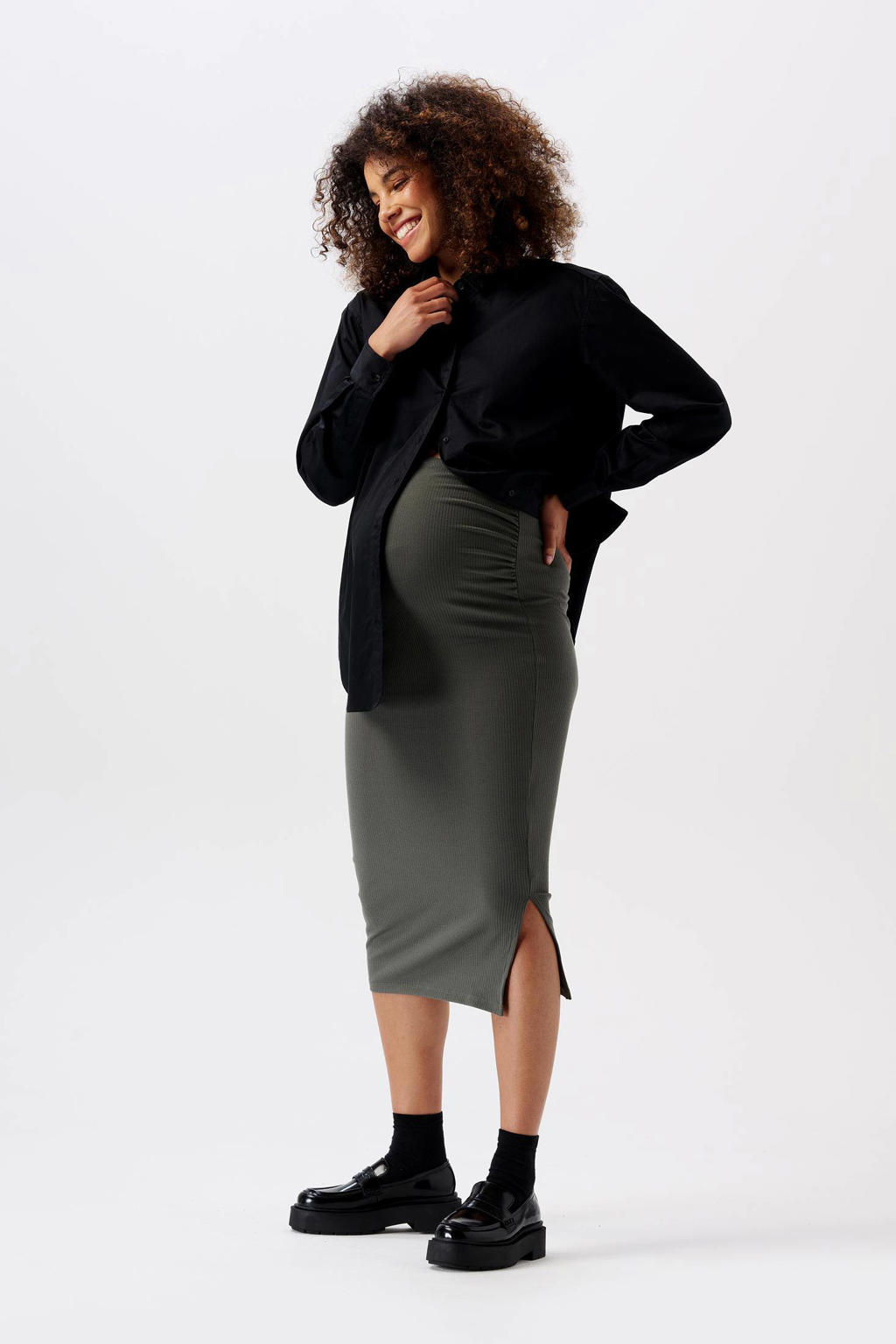 Noppies maternity zwangerschaps- en voedingsblouse Arles zwart