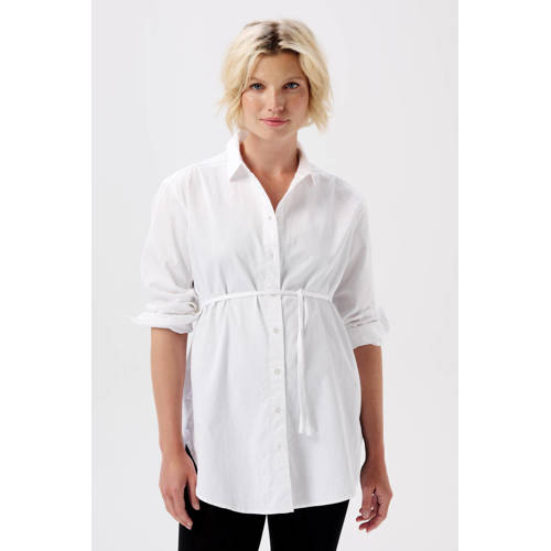 Noppies maternity zwangerschaps- en voedingsblouse Arles wit afbeelding