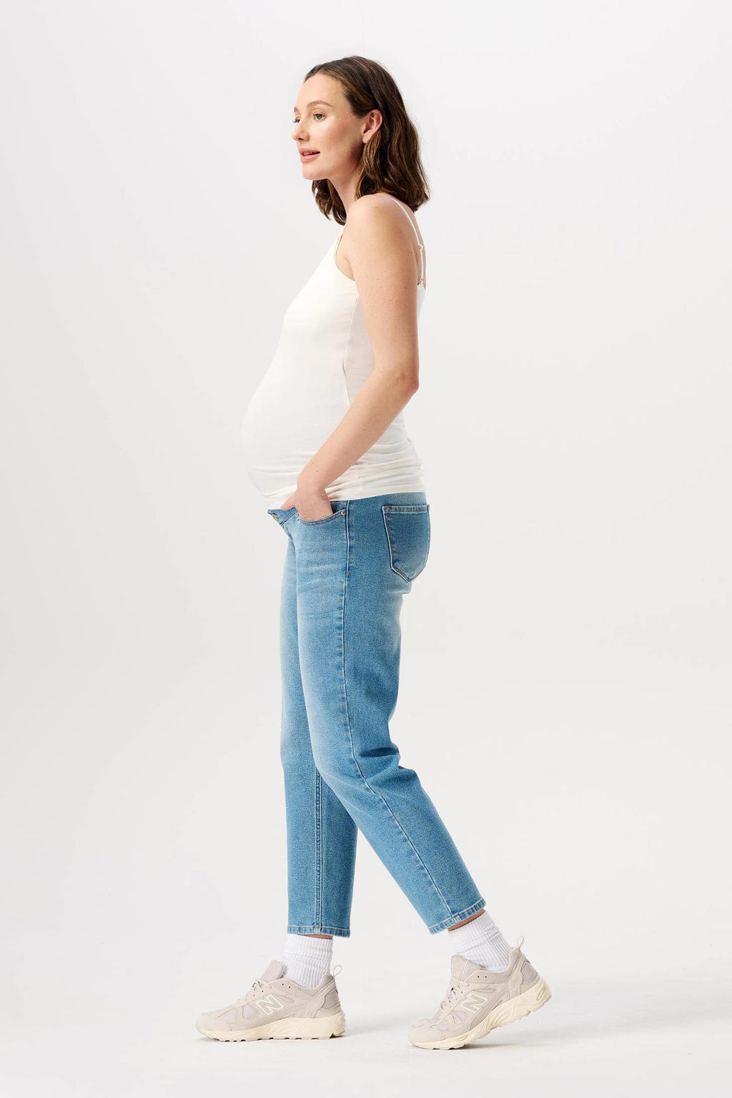 Noppies maternity zwangerschaps- en voedingssinglet Ara offwhite