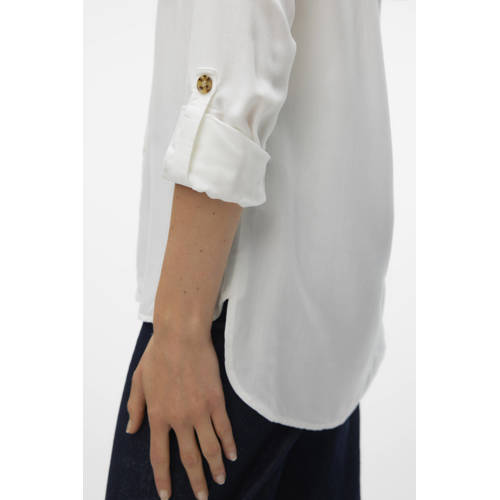 VERO MODA geweven blouse VMBUMPY met plooien wit afbeelding