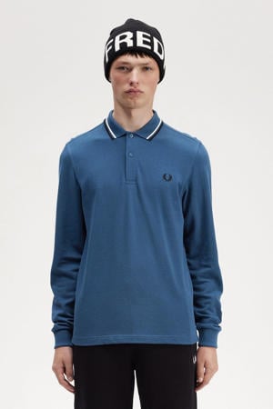 regular fit polo TWIN TIPPED met contrastbies blauw