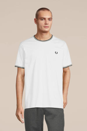regular fit T-shirt met logo wit