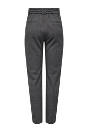thumbnail: Grijze dames ONLY regular fit broek van polyester met elastische inzet en effen