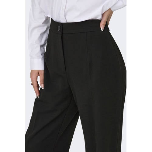 ONLY high waist wide leg pantalon ONLMIA zwart afbeelding