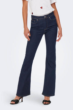 high waist flared jeans ONLWAUW  dark blue denim