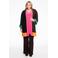 YOEK vest van travelstof bruin/roze/oranje