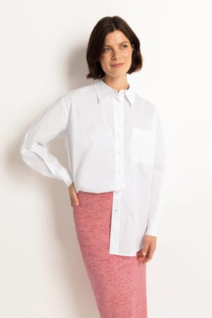 geweven blouse wit