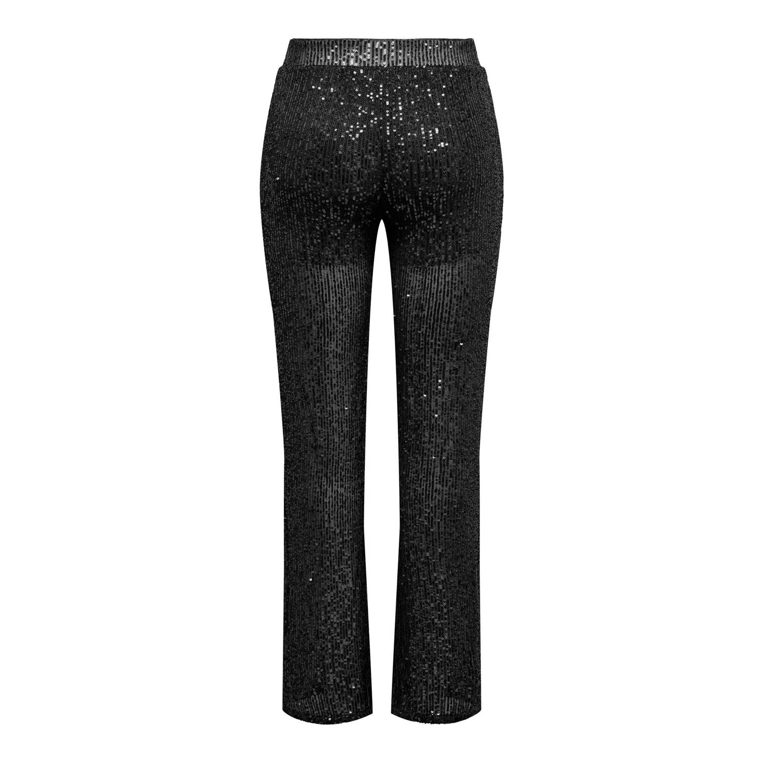 ONLY flared broek ONLANA met pailletten zwart